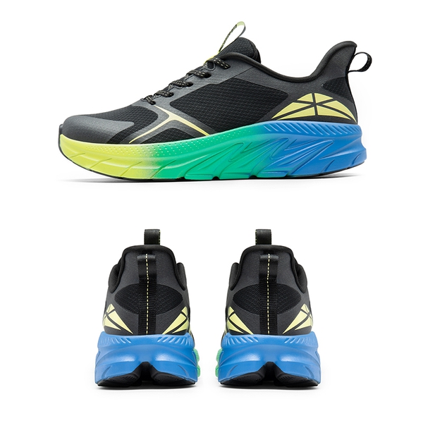 [Allswifit 1.0] Men's Comfortable Lifestyle Sneakers - BLACK/LEMON GREEN - 5